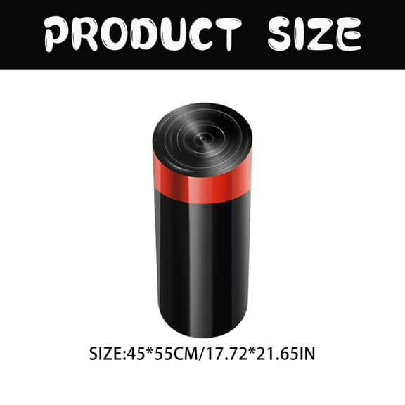 Disposable Garbage Bag,Thickened Flat Mouth With Drawstring,Rolled Garbage Bag,Small Trash Bags For Kitchen Bathroom Bedroom Office Use,Extra Strong Small Garbage Bags,Black*2,17.72x21.65"