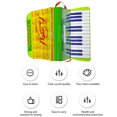 thumbnail image 4 of Fawoonu Mini 24-Key 12-Bass Accordion for Kids, Beginner Student Practice Instrument, Green ABS Plastic Handheld Musical Gift, 29x15x28cm, 4 of 7