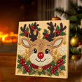 thumbnail image 4 of Adorable Elk Gem Art Kit, DIY Bead Mosaic with Wooden Frame, Christmas Rhinestone Craft Painting, Fun Holiday Decor Set for Kids & Adults, Brown, 1 Pack, 4 of 8