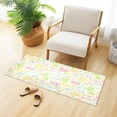 thumbnail image 4 of Coolnut Colorful Floral Pattern Kitchen Mat Soft and Absorbent Bath Mats for Bathroom Non Slip Quick Dry Shaggy Bath Carpet for Kitchen Bathroom Shower, 39"x20", 4 of 6