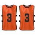 thumbnail image 2 of Carevas 12PCS Kid's Football Pinnies Quick Drying Soccer Jerseys Youth Sports Scrimmage Basketball Team Training Numbered Bibs Practice Sports Vest, 2 of 7