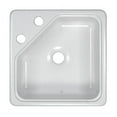 thumbnail image 3 of Lyons Industries Deluxe 15'' x 15'' Designer Single Bowl Self-Rimming Kitchen Sink, 3 of 5