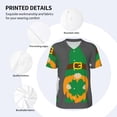 thumbnail image 3 of Rateoe Spring St Patrick’S Day Irish Gnomes Pattern Men’s Baseball Short Sleeve Polo Shirt, Midweight Men's Shirt Golf Shirt Polo Shirts Quick Dry Short-4X-Large, 3 of 7