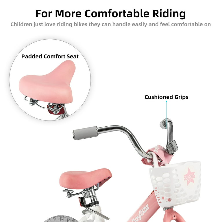 JOYSTAR Vintage Kids Bike with Basket Training Wheels 12 14 16 20 24 Inch Kids Bike for 2 14 Years Old Girls Boys Shade Pink Walmart