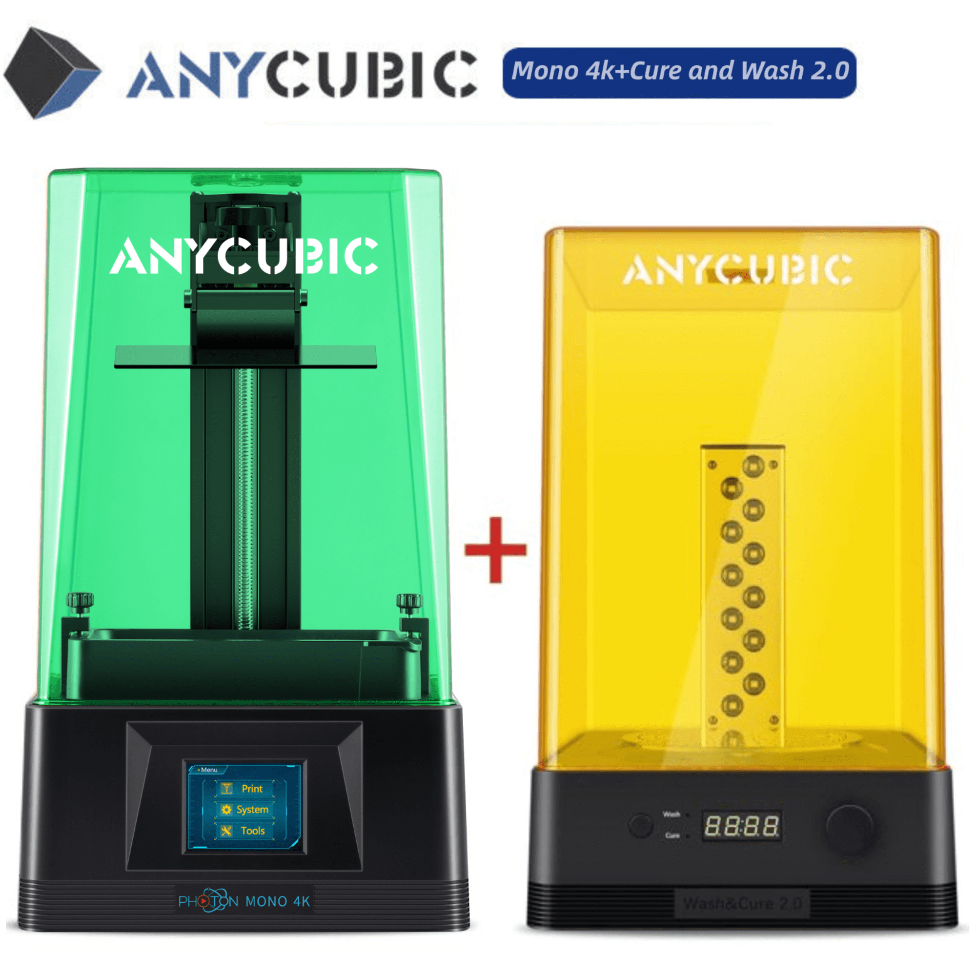 ANYCUBIC Photon Mono Resin 3D + ANYCUBIC Cure Machine - Walmart.com