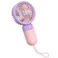 thumbnail image 2 of Frogued 1 Set Handheld Fan USB Charging Soft Wind Comfortable Natural-Wind Dense Grid 250mAh Battery Wide Range Mini Wireless Electric Fan Dorm Supply (Pink), 2 of 13