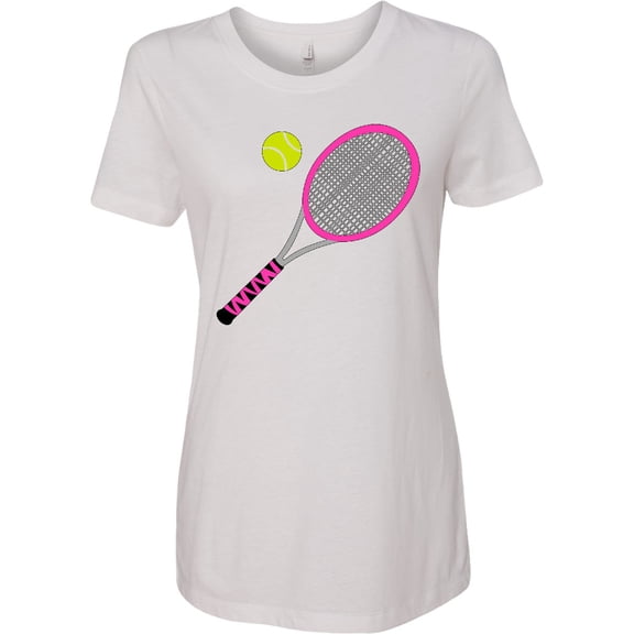 Inktastic Pink Tennis Racket and Ball Women's T-Shirt