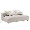 thumbnail image 1 of Causeuse Modulaire Sans Accoudoirs en Tissu Rembourré Solace, Couleur Sel, 1 of 10