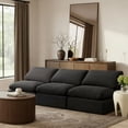 thumbnail image 2 of Meridian Furniture Indulge 105" Contemporary Velvet Modular Sofa in Black, 2 of 8