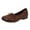 Brown Leather Flat Shoes, variant on hopeusnice Women's Leather Flat Shoes Slip On Loafers Comfortable Breathable Bowknot Ballerina Flats Low Heel Dress Shoes for Work Wedding Party Brown 37