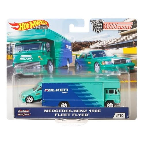 Hot Wheels 2019 Car Culture Team Transport "FALKEN" MercedesBenz 190E Fleet Flyer 1/64 Scale