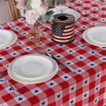 thumbnail image 3 of American Striped Rectangle Table Cloth, Polyester Stars Patriotic Plaid Tablecloth, Table Cover Protector for July 4th Independence Day Party Supply Decor, 60Inch, 3 of 6