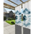 thumbnail image 3 of nqOlkjepod Outdoor Curtains for Patio Waterproof, Green Ombre Landscape Outdoor Privacy Panels Grommet, Watercolor Forest Lake Blackout Outside Curtains for Porch/Cabana/Pergola 54"x95", 1 Panel, 3 of 8