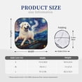 thumbnail image 2 of Kdxio Vintage Starry Sky Puppy Print 2-Piece Sun Shade Front Windshield - Foldable Car Front Window Sunshades for Most Sedans SUV Truck, 2 of 6