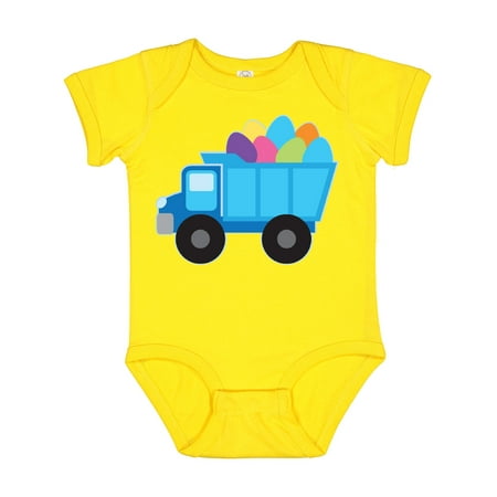 

Inktastic Easter Egg Truck Boys Gift Baby Boy Bodysuit
