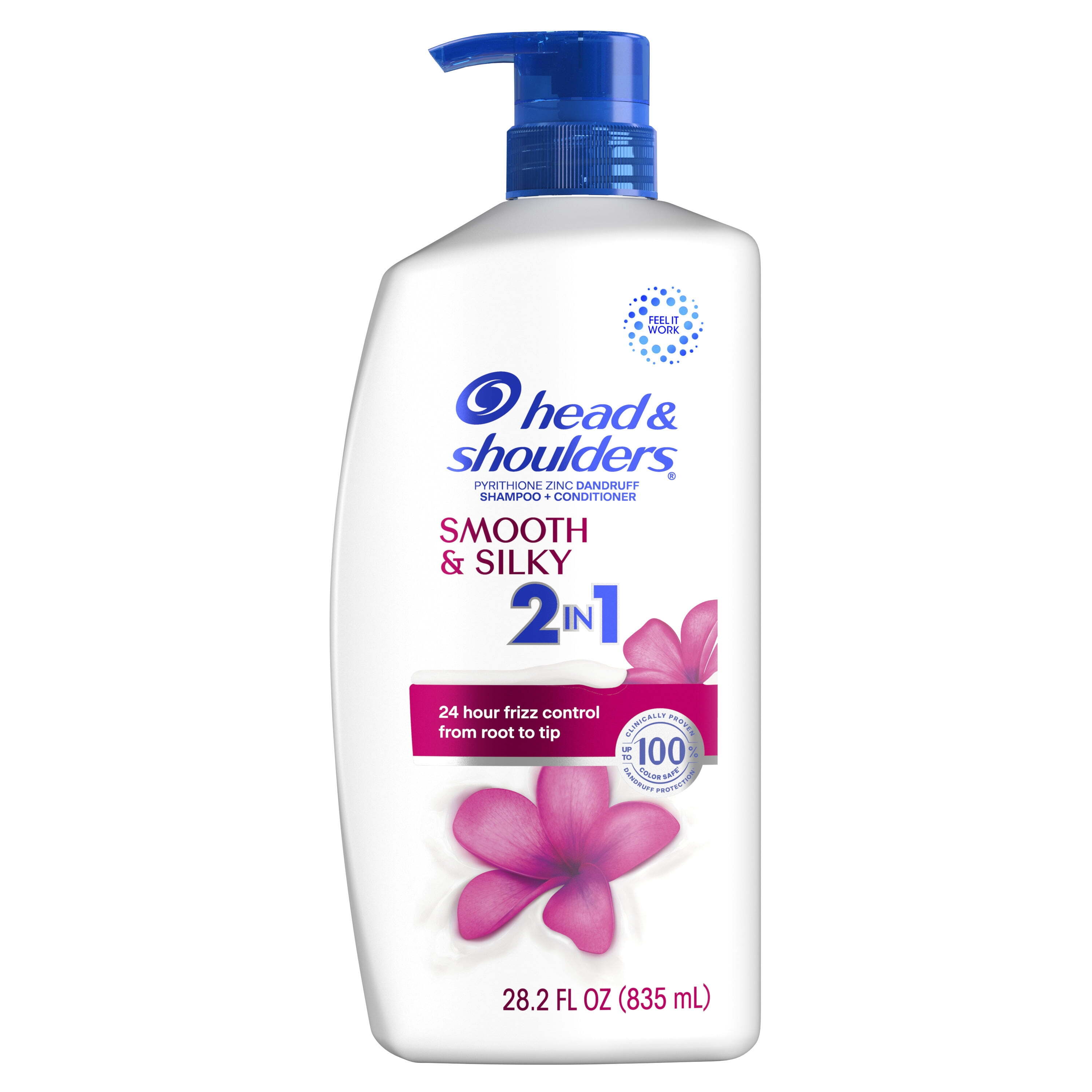 Head and Shoulders 2 in 1 Dandruff Shampoo and Conditioner, Smooth and Silky, 28 oz