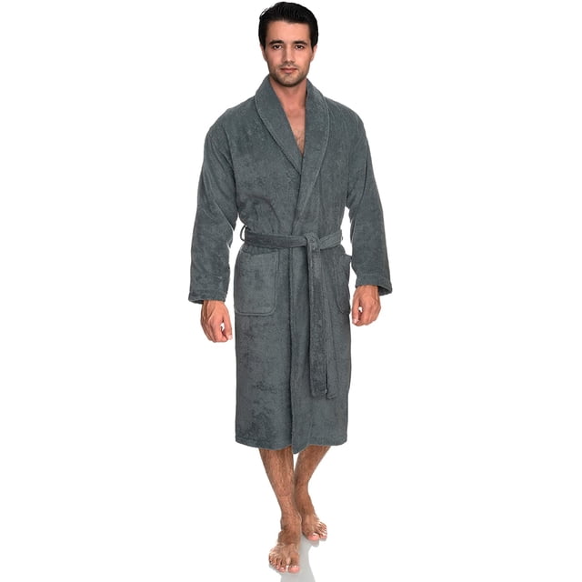 Men's Robe, Turkish Cotton Terry Shawl Bathrobe