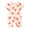 thumbnail image 2 of Beilxfa Infant Baby Boys Short Sleeve Romper Newborn Cotton Two Way Zipper Jumpsuit Toddler Summer Bodysuit 3M-3T, 2 of 8