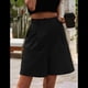 thumbnail image 4 of Pantalones Cortos de Verano para Mujer, con Cintura Elástica, Pierna y Hasta la Rodilla, con Bolsillos, Color Negro, Talla XXL, 4 of 9