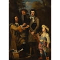 thumbnail image 3 of Almanach 18x24 Black Modern Framed Museum Art Print Titled - The Fortune Teller, or Allegory of the Five Senses (circa 1730), 3 of 5