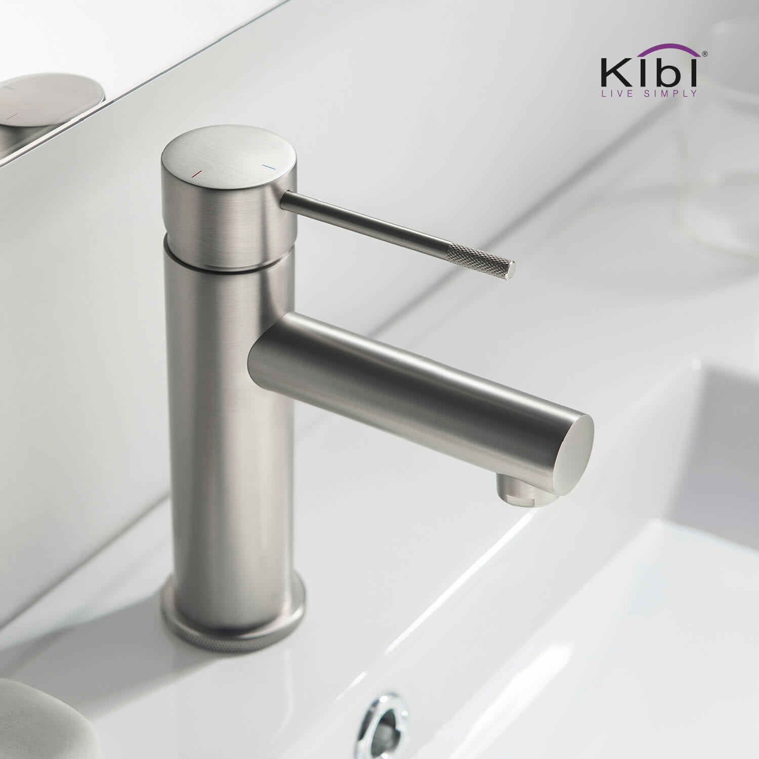 Kibi Circular X Single Handle Bathroom Vanity Sink Faucet