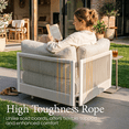 thumbnail image 4 of LayinSun 2 Pieces Outdoor Patio Furniture Set,Modular L-Shaped Sectional Sofa Set with 7" Thick Cushions, 4 of 7