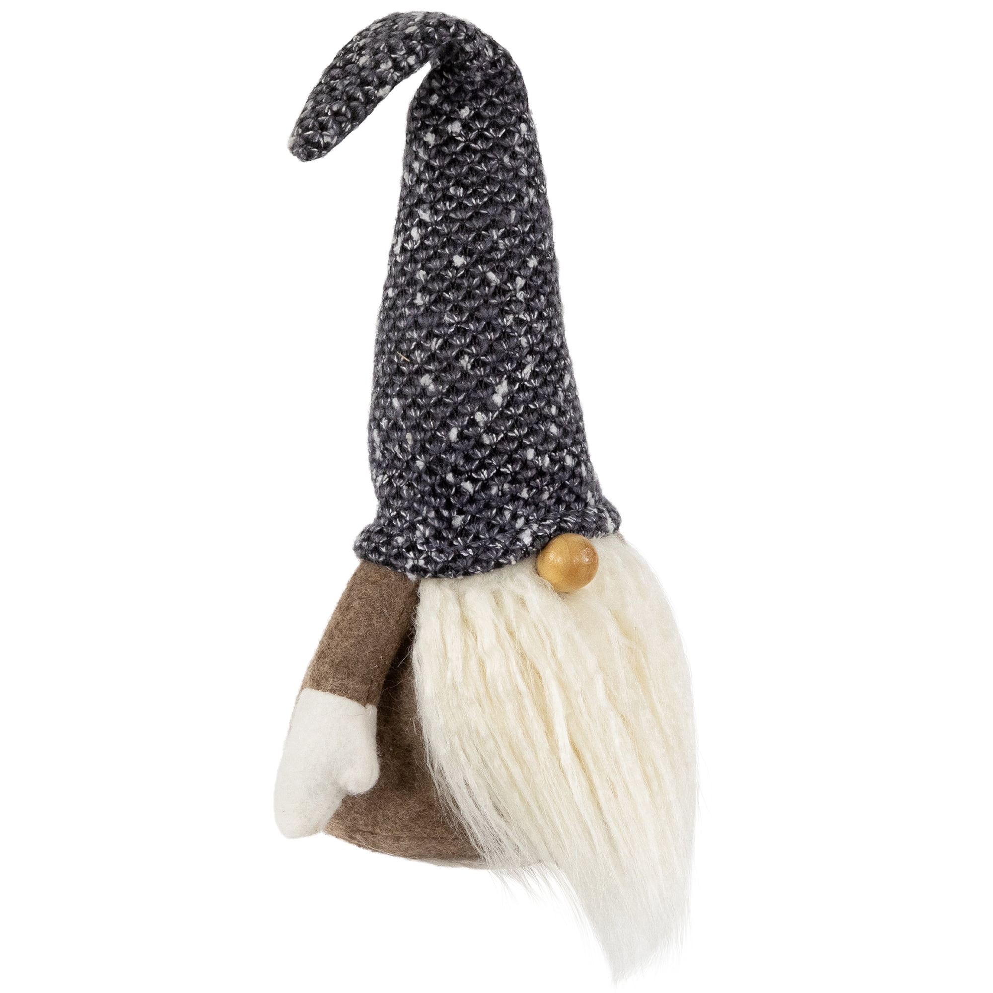 12" Brown and White Standing Christmas Gnome Tabletop Decor