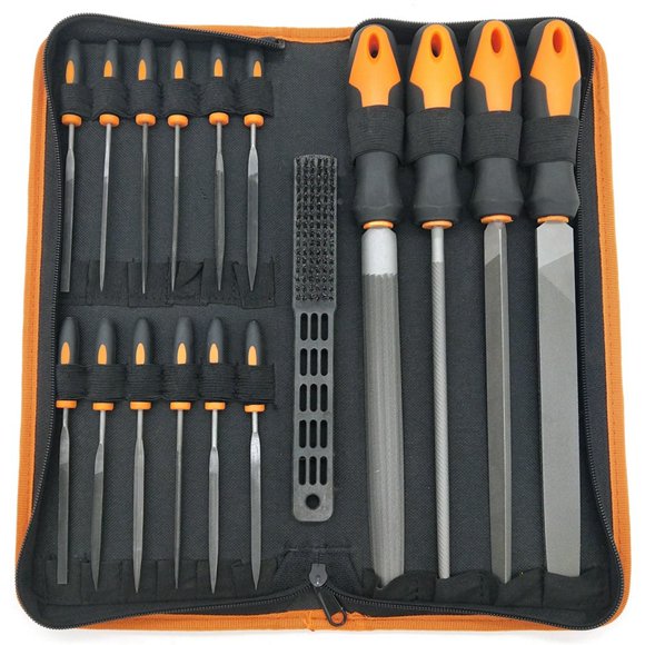 17Pcs Metal File Set, Used to Shape Metal, Wood and Tools. Needle File Set Includes A Needle File,1set x (17pcs) metal file