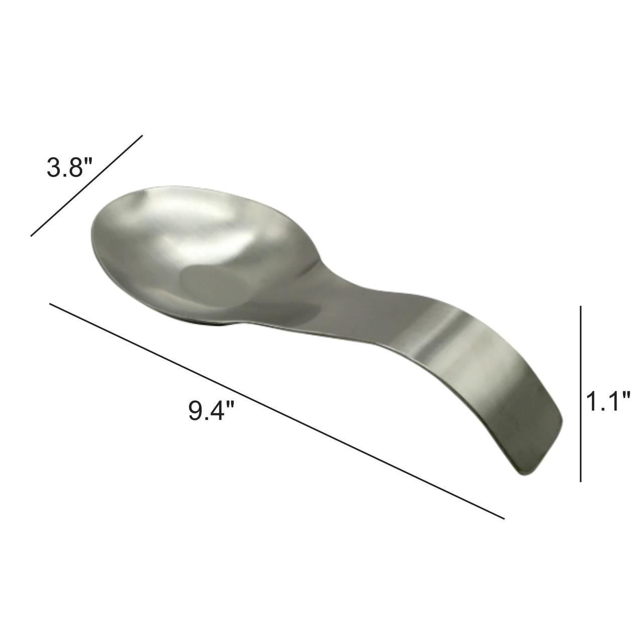 Mainstays Stainless Steel Kitchen Spoon Rest, Stove Top Utensil Holder for Cooking Spoons, Ladles and Spatulas