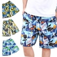 thumbnail image 2 of FLMEI Mens Beach Shorts Elastic Waist Loose Short Quick Dry Swim Trunks Summer Running Workout Printed Five Pants for Men's XL-4XL, 2 of 9