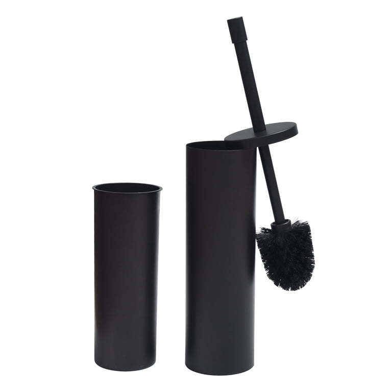 Metal Toilet Brush and Holder Set, Matte Black photo 5