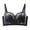 Black, variant on Women's Lace Bra Front Closure Bras Plunge See Through Mini Mesh Backless Gathered Back Sheer Underwire (2XL, Black)