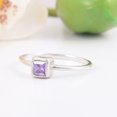 thumbnail image 3 of HeartsAndYou 0.4ct Natural Purple Amethyst Engagement Ring Solitaire 14k SOLID White Gold, 3 of 9