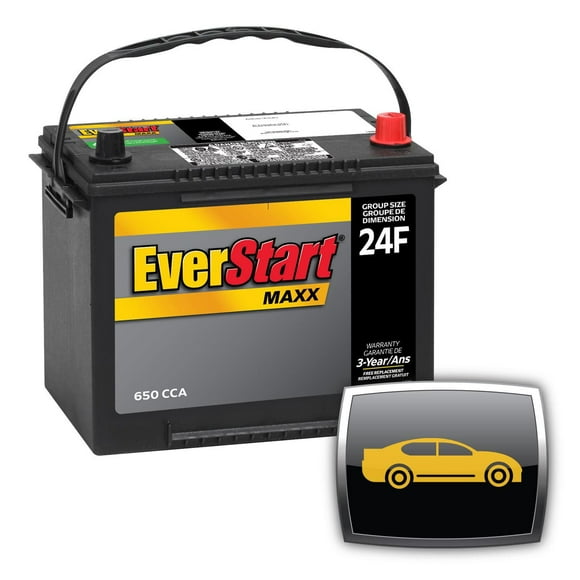EverStart AUTO MAXX-24F, 12 Volt, Car Battery, Group Size 24F, 650 CCA, EverStart - Car Battery