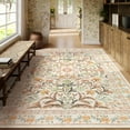 thumbnail image 3 of Moynesa 8'x10' Fall Area Rugs, Boho Washable Rugs for Bedroom, Bohemian Brown Rugs for Living Room, Soft Floral Thin Carpet for Apartment Dorm Home, Ochre Fall, 3 of 5