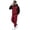 Deep Red, variant on Men's Active Tracksuits 2 Piece Sports Suits Set, Color Block Long Sleeve Full Zip Hoodies with Cargo Joggers Pants, Casual Outfits for Street & Daily Wear Deep Red XXL