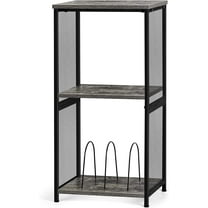Record Player Stand Vinyl Record Storage Holder End Table, Gray