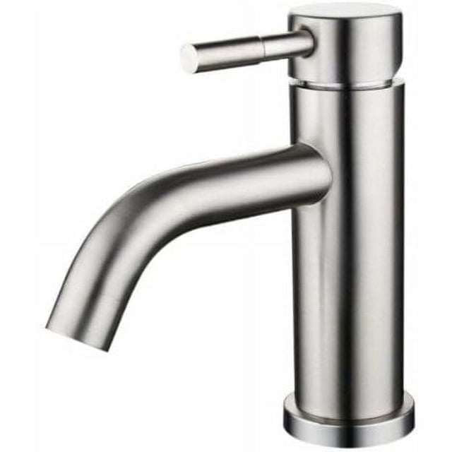 Grifo mezclador para lavabo de acero inoxidable cepillado mate