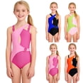 thumbnail image 6 of YunPes Girls One Piece Swimsuits Fashion Color Block Bathing Suit Front Criss Cross Swimwear Monokini Teen Pool Beach Outfit, 6 of 6