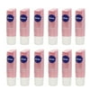 (12 Pack) Nivea Shimmer Radiant Lip Care Balm Moisture Treatment Chap Stick 0.17 Ounces