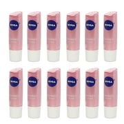 (12 Pack) Nivea Shimmer Radiant Lip Care Balm Moisture Treatment Chap Stick 0.17 Ounces