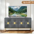 thumbnail image 5 of Wirrytor Set of 2 Fluted Sideboard Cabinet with Doors and Shelves, Buffet Cabinet with Storage,Accent Console Cabinet  for Living Room,  Entryway, Dining(Black-4 Doors), 5 of 9