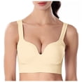 thumbnail image 4 of Kureaily Women Casual Breathable Button Down Top Bra Underwear Without Steel Ring Gathering Bra 01 No Underwire Bra, 4 of 4