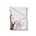 thumbnail image 2 of Nature Soft Flannel Fleece Throw Blanket, Big Sakura Tree in Full Blossom Seasonal Far Eastern Nature Artwork, Cozy Plush for Indoor and Outdoor Use, 60" x 80", Pink Black Green, by Ambesonne, 2 of 5