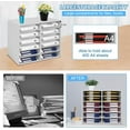 thumbnail image 6 of 12 Compartments White Literature Organizer File Sorter Mail Center Holder Paper Cabinet PVC, 6 of 18