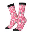thumbnail image 1 of Lukts Chaussettes de Noël Roses Motif Cheer pour Femmes, Chaussettes Mi-Mollet Douces et Anti-Humidité, 1 of 6