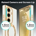 thumbnail image 4 of Magnetic for Samsung Galaxy S24 Plus Case Compatible with Magsafe [Support Wireless Charging] Shockproof Soft TPU Electroplated Protective Phone Case for Galaxy S24+ White, 4 of 14