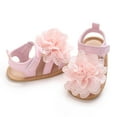 thumbnail image 5 of Infant Baby Girl Sandals Flower Comfort Summer Outdoor Casual Beach Newborn Prewalker First Walking Shoes, 5 of 7
