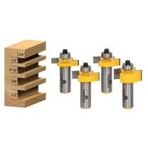 Yonico 14481 4 Bit Slot Cutter Router Bit Set - 1/2" Shank