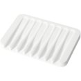 thumbnail image 1 of Jabonera de silicona con escurridor, jabonera para ducha de baño, jabonera, porta esponja para fregadero de cocina, color blanco, 1 of 4